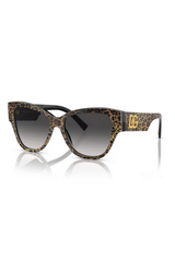 Dolce & Gabbana DG449 Stampa Leopardo Marrone Su Nero